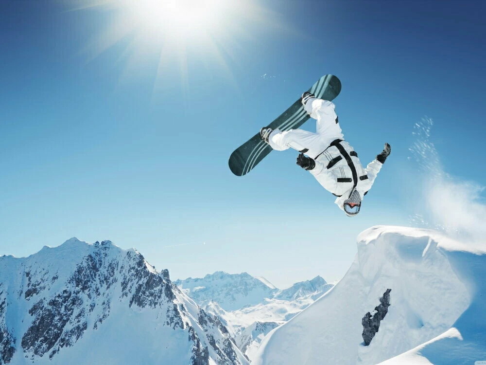 Плакат постер на бумаге Snowboarding/Сноубордист/спорт. Размер 21 х 30 см