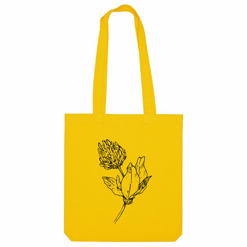 Сумка «клевер, растение луговой цветок с листьями» (желтый)