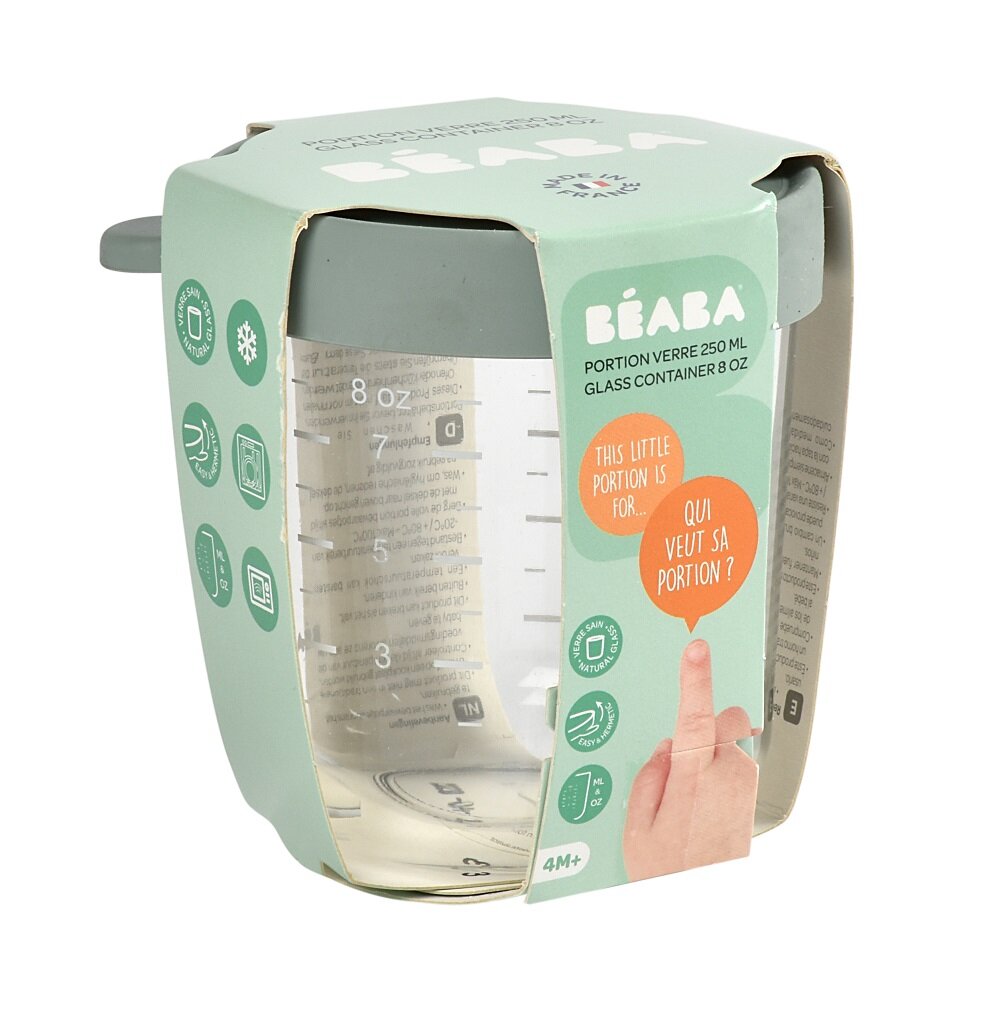 Контейнер стеклянный для хранения Beaba Babycook, 250 мл, серый (912799) BÉABA - фото №2