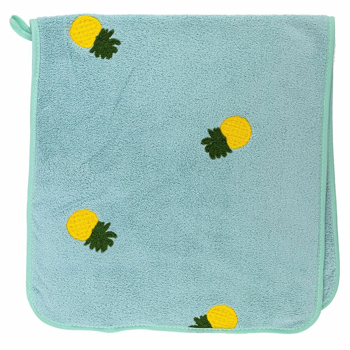 фото Полотенце из микрофибры BRAVO Вышивка ананас 33*70 1 шт, подарок, для кухни, мебели, машины, салфетка универсальная, полотенце из микрофибры