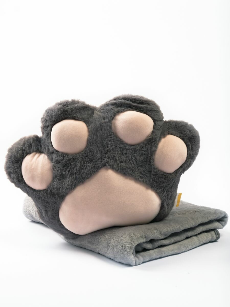 фото Подушка покрывало Funfur Лапа Кота