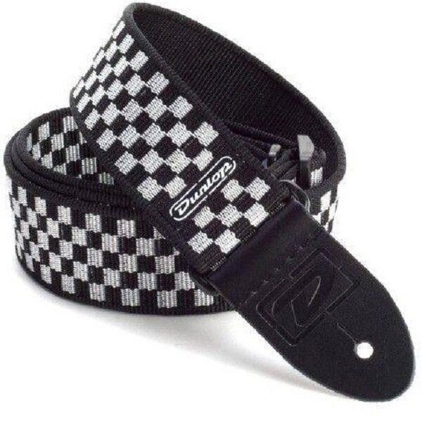 Dunlop D38-31BK B&W Check 2" ремень гитарный, жаккард