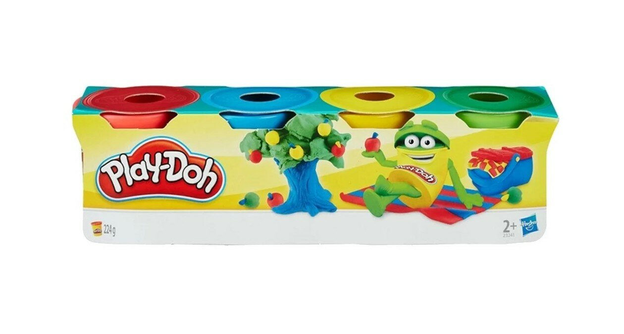 Масса для лепки Play-Doh Набор 4 банки мини 224 г (23241) 4 цв.