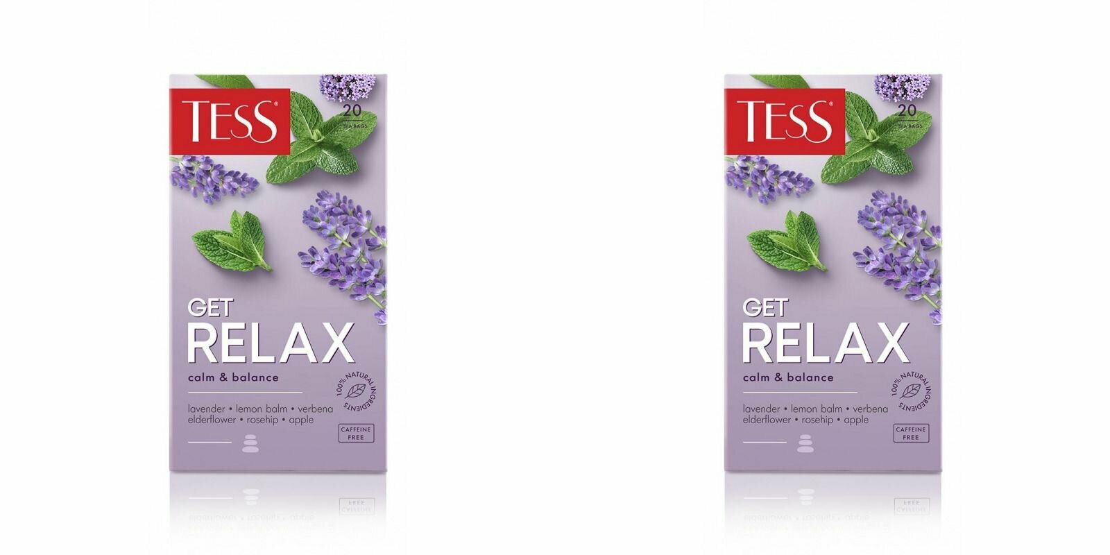 Tess Чай в пакетиках Get Relax с добавками, 20 шт, 2 уп