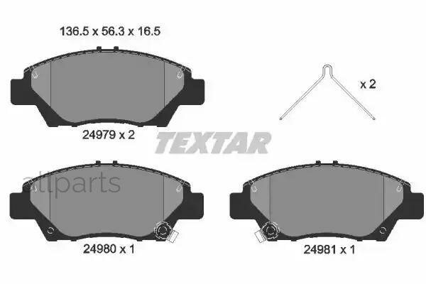 TEXTAR 2497901 Колодки тормозные передние HONDA HONDA (GAC) TEXTAR 2497901
