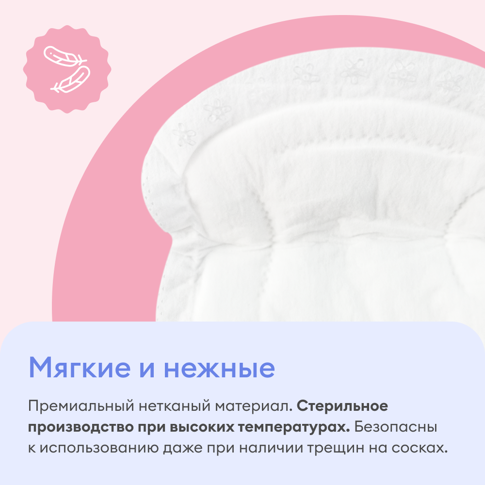 Вкладыши для груди анатомические NappyClub, 30 штук