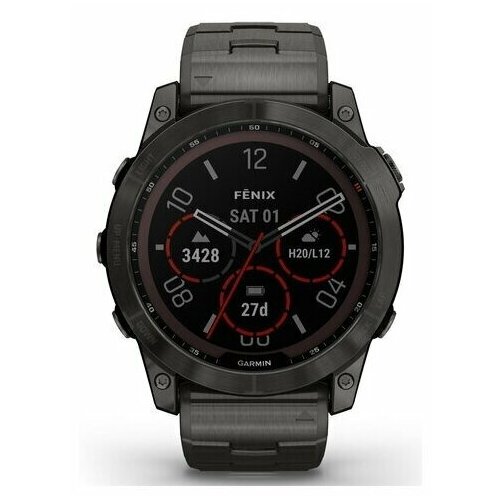 Умные часы Garmin Fenix 7X Sapphire Solar Premium Edition Цвет Titanium Gray 12721000₽