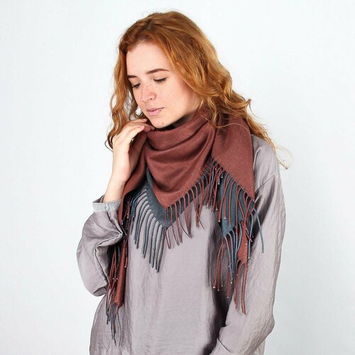 фото Платок lekiko,108х103 см, коричневый