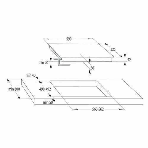 Встраиваемая индукционная панель независимая Hisense I6443C