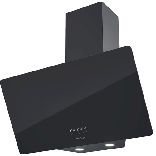 Вытяжка кухонная наклонная Крона POLLY 600 BLACK PB черная 3 скорости механическое управление жировой фильтр 877х596х345см мощность 100Вт 1324100₽