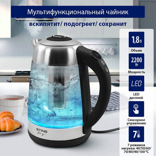 Электрический чайник STINGRAY ST-KT3001B черный 208500₽