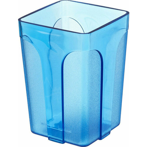 фото Органайзер канцелярский подставка стакан attache city, прозрачный (синий) 10 штук в упаковке