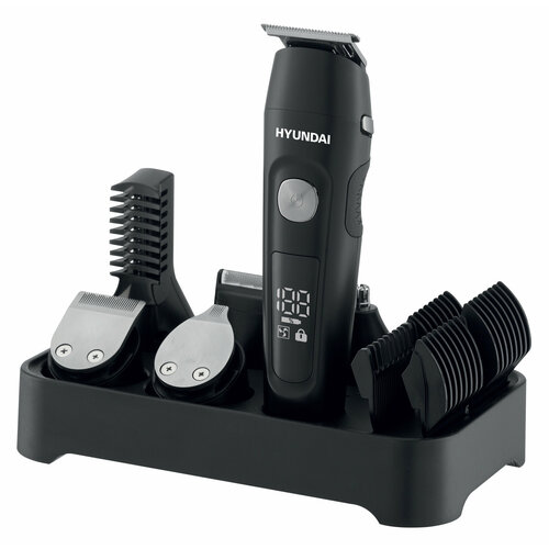 Hyundai Машинка для стрижки Hyundai H-HC7120 черныйсеребристый 5Вт насадок в компл10шт 298000₽