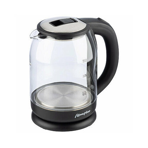 Чайник электрический 18Л 1500ВТ диск стекло внутр подсветка черн матрена 257800₽