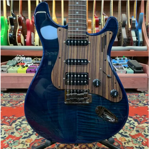 Электрогитара U-One by Magneto US-11P Stratocaster HSS Flame Maple Transparent Blue - U-One by Magneto