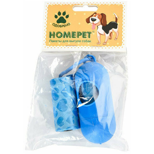 HOMEPET 2 х 20 шт пакеты для выгула собак с держателем, шт