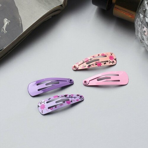 SUI Невидимка для волос Лира набор 10 шт весенняя классика 3 см микс 301₽