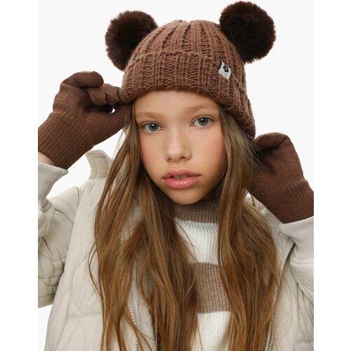 фото Перчатки gloria jeans, размер 2-5л, коричневый