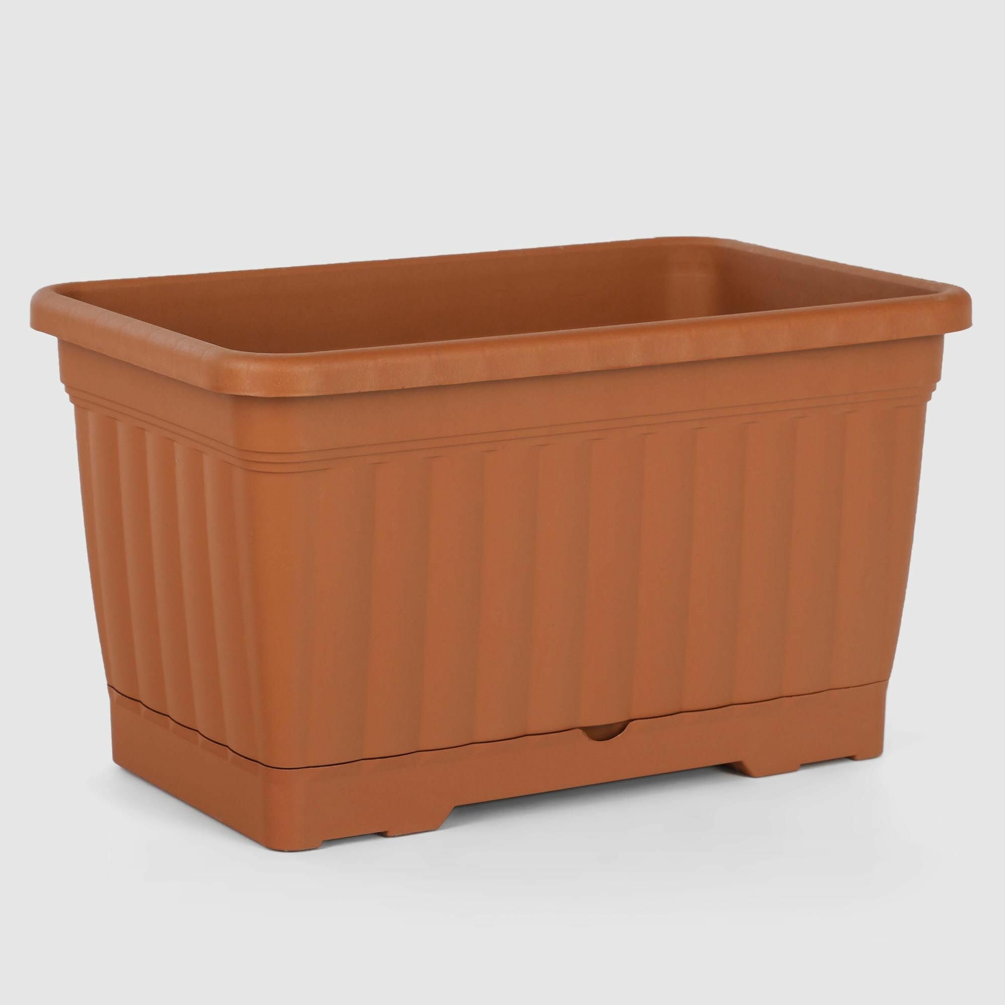 фото Кашпо балконное Serinova Kemer терракотовый 30,5х18,5х17 см