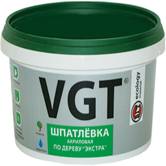 Шпатлевка по Дереву VGT Экстра 1кг Белая Акриловая, Универсальная / ВГТ Экстра.