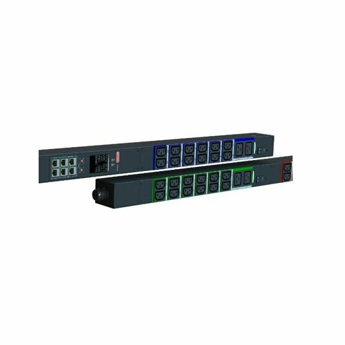 Блок распределения питания Elemy Rack PDU, Metered, ZeroU, (3) 16A, 400V, WEB, OLED, (36) C13 & (6) C19 / Пр-во РФ