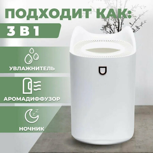 Увлажнитель воздуха ночник белый 1720₽