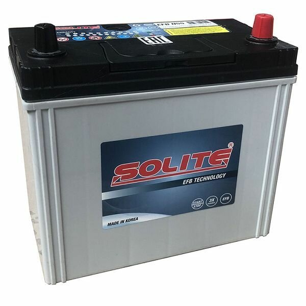 Аккумулятор Solite EFB Start-Stop N55 65B24L/65B24LS 50 А. ч (230х128х225) узкие кл. переходник