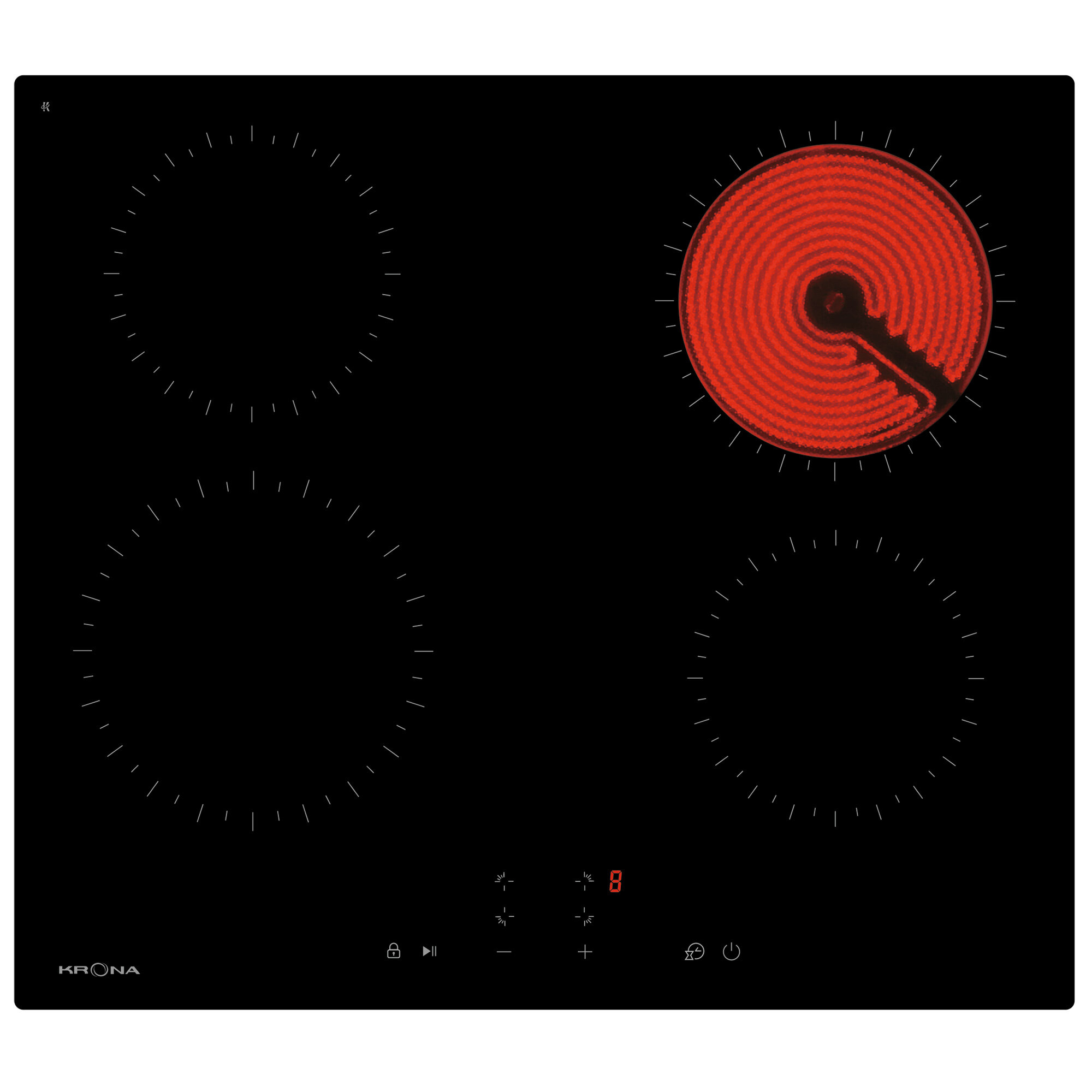Электрическая варочная панель KRONA ZAUBER 60 BL TK - фотография № 1