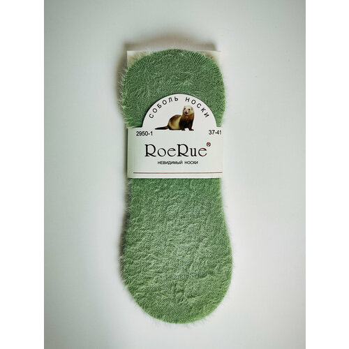 фото Женские носки roerue укороченные, бесшовные, размер 37/41, зеленый