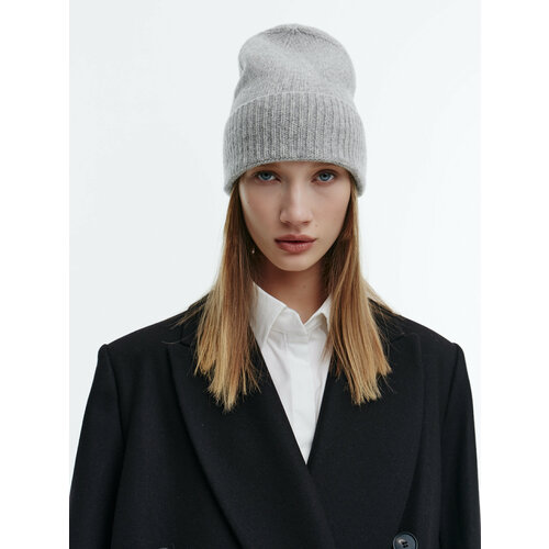 фото Шапка классический fashion rebels искрящийся кварц, демисезон/зима, утепленная, размер onesize, серый