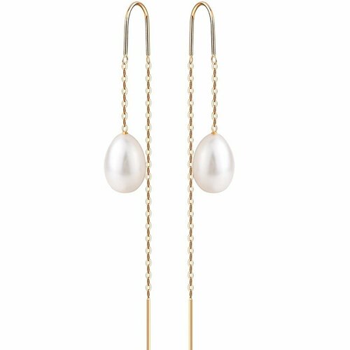 Серьги Prima Exclusive, красное золото, 585 проба, жемчуг
