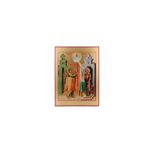 Икона Благовещение Пресвятой Богородицы 30х40 #158584 благовещение пресвятой богородицы икона в белой пластиковой рамке 17 5 20 5 см