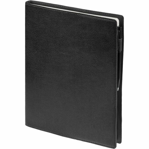 Ежедневник в суперобложке Brave Book, недатированный, черный, 27,7х20,7х1,5 см, искусственная кожа