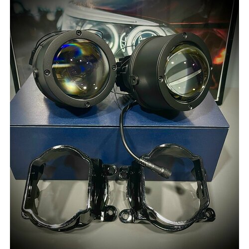 Светодиодные LED противотуманные фары для TOYOTA PRIUS ZVW30 / ZVW35 / NHP10 / ZVW40W 3 дюйма (Комплект, 2 шт. c рамками) Птф для деу