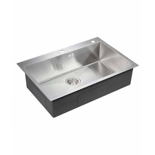 Мойка для кухни из нержавеющей стали прямоугольная 75х50 см. Hoffger 7550 Satin