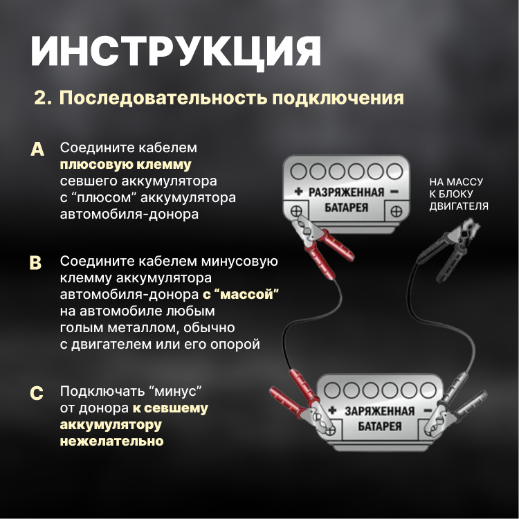 Провода прикуривания для автомобиля, пусковые 600А (SL2910-3) — фото 8