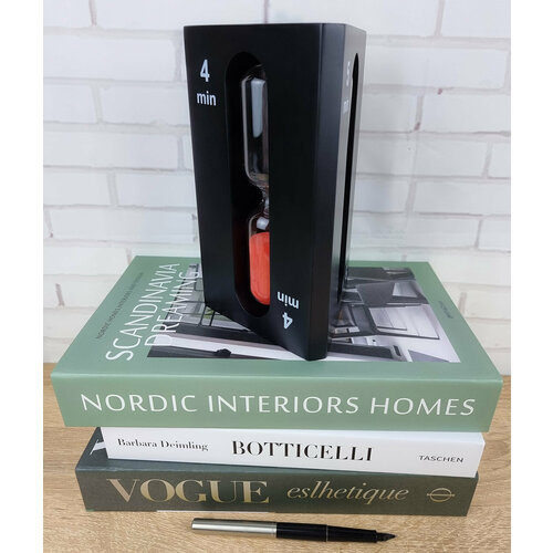 Песочные часы 3 4 5 минут МультиИнтервальные (10х10х18 )см, Дерево, стекло