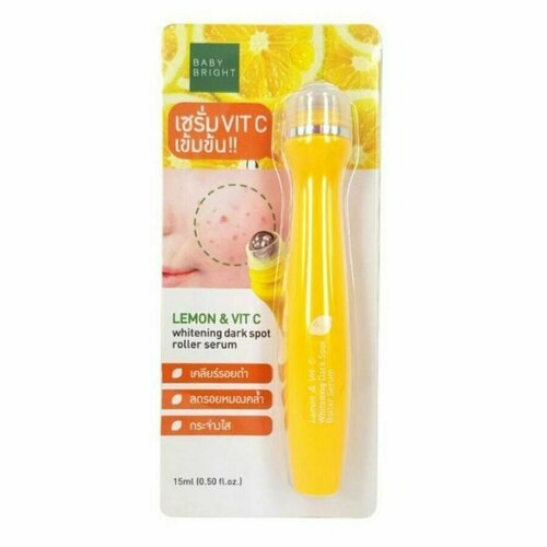 Ролик-сыворотка для устранения темных пятен на коже лица Baby Bright, Whitening Dark Spot Roller Serum, 15 мл