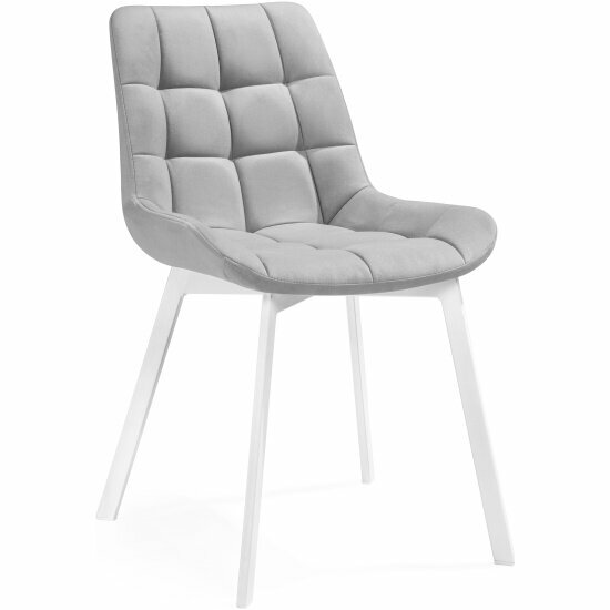 фото Стул обеденный WOODVILLE Челси белый / светло-серый