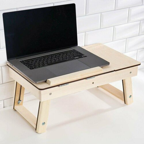 Столик для ноутбука складной Цветок, 50×30×21см поднос из бамбукового дерева для завтрака столик для ноутбука столик для сервировки чая и еды складной столик для ноутбука