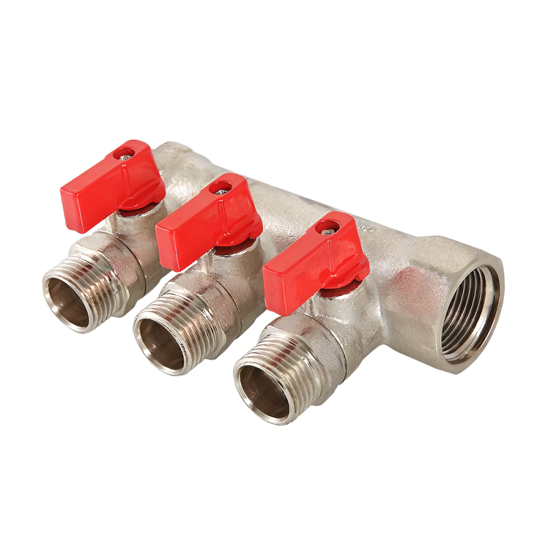 фото Коллектор VALTEC 1" на 3 подв. с кранами. Евроконус 3/4, VTc.580. NE.0603