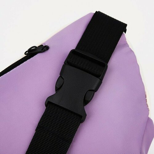 фото Сумка поясная , сиреневый/белый нет бренда