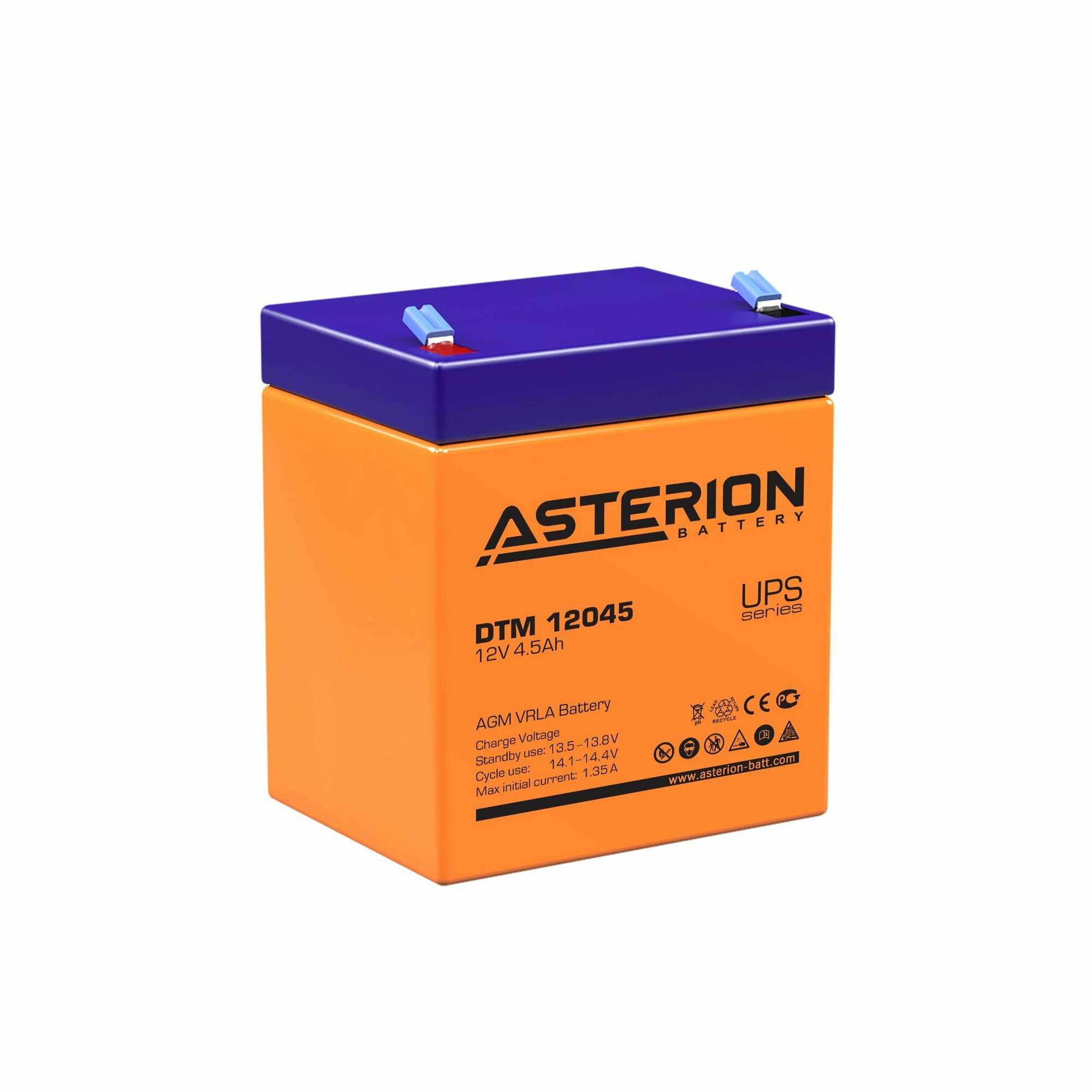 Аккумулятор ASTERION DTM 12045 (12V 45 Ah) 12 Вольт 45 Ампер