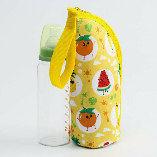 фото Термо-чехол для бутылочки «фруктовая тусовка» на молнии (комплект из 3 шт) mum baby