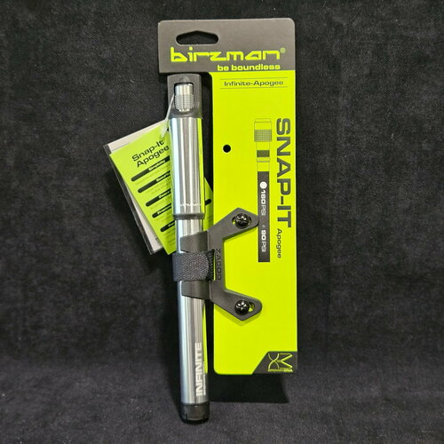 Насос ручной со шлангом Birzman Infinite Apogee Road для шоссе до 160 psi 11 bar наконечник для ниппеля Snap-It Apogee серебристый 5100₽