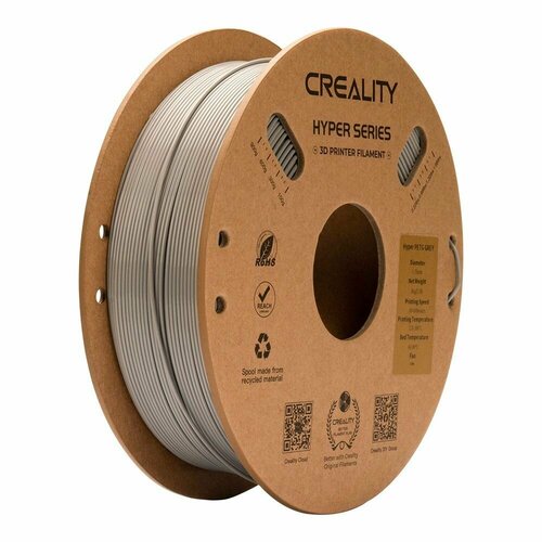Пластик Сreality Hyper PETG 1кг, 1,75мм Серый серый