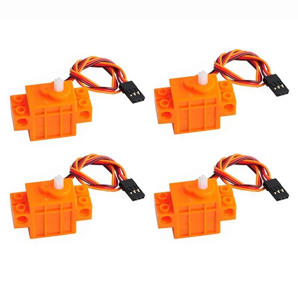 Сервопривод Geek, совместимый с строительными блоками Legoeds Micro: bit Robot Smart Car, 4 шт, Orange