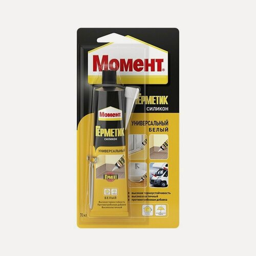 Изображение товара Герметик силиконовый универсальный Момент (70мл) прозрачный