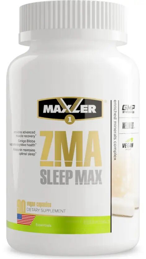Maxler ZMA Sleep Max 90 veg caps обеспечит ваш спокойный сон, ускорит восстановление тканей и поддержит мышечный рост