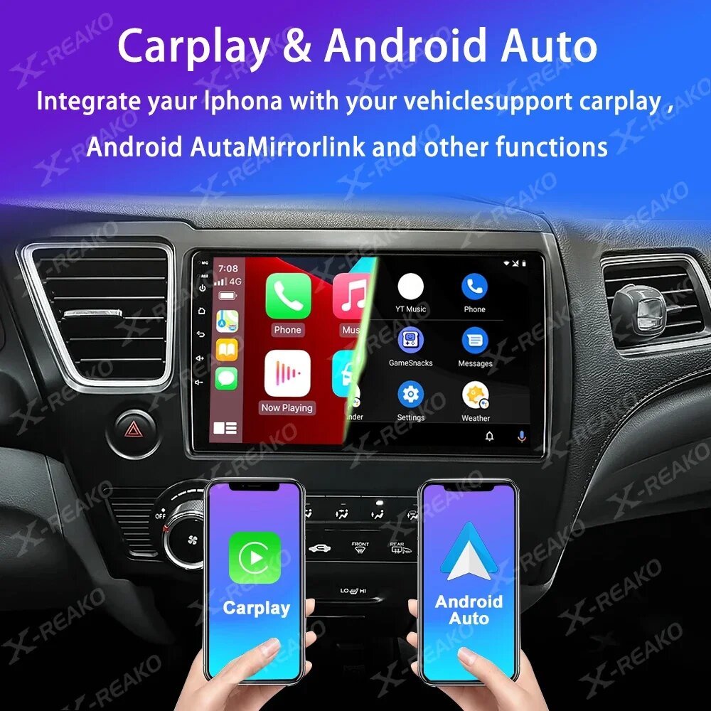 TOYOUSONIC 7/9/10 дюймов автомобильный радиоприемник Android Auto Carplay мультимедийный видеоплеер с поддержкой 360 камеры 2 din Android головное устройство без DVD, 9 6-128cp 360 — фото 1
